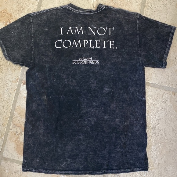 Edward Scissorhands Graphic Tee t-shirt distressed Cotton Unisex Johnny Depp M - Picture 2 of 6